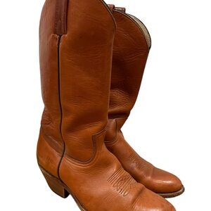 Vintage Frye Boots Cowboy Western Work Cognac Color USA 2355 Men’s Size 10 D